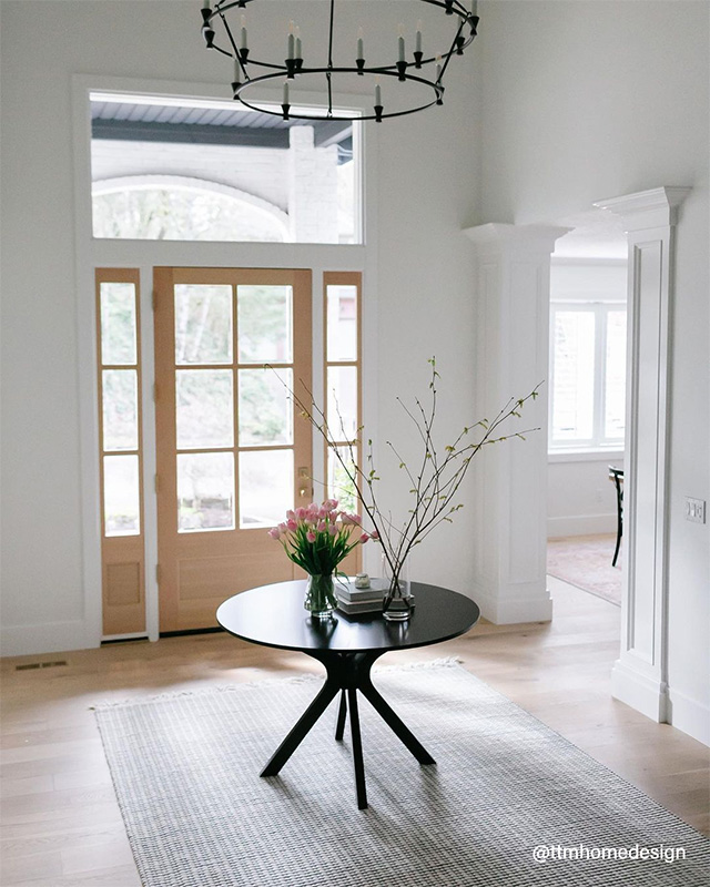 Douglas Fir front door with glass and matching sidelights