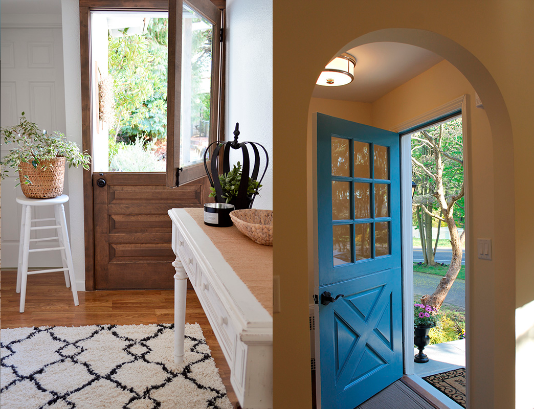 Entryways with wood dutch doors