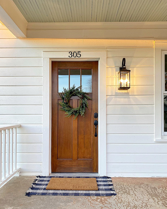 Douglas Fir front door with glass