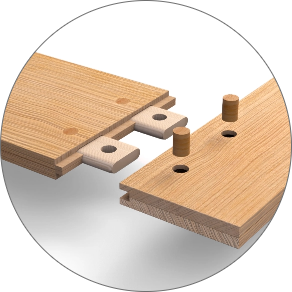 Mortise and Tenon Door Construction with Pins