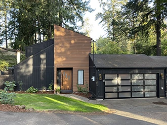 49901 Pivot Door System shown in Walnut