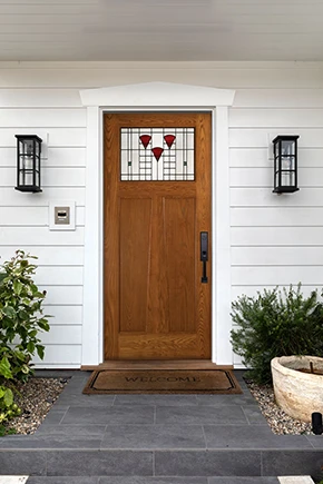 California Poppy® 6962 with Angled Mutt in Oak and Custom Casing