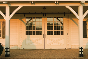 Barn with custom barn doors
