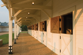 Barn with custom wood dutch doors