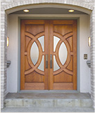 Entryway with Modern Double Swing Doors