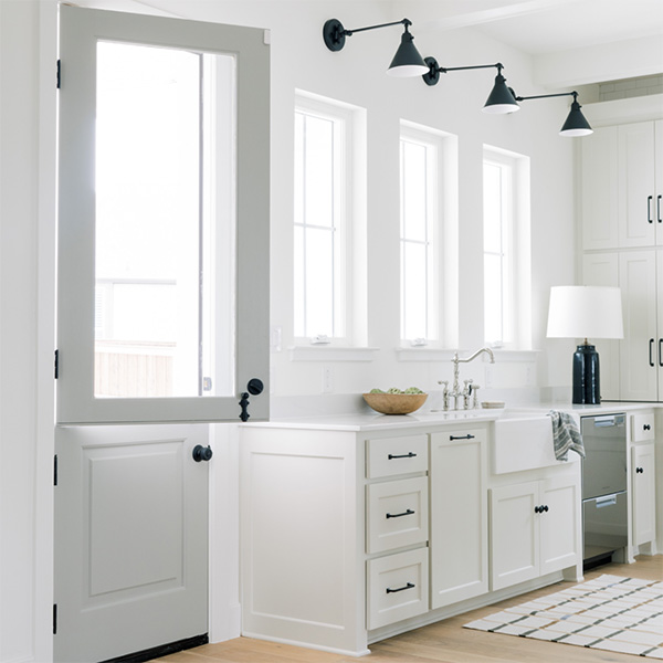 Dutch Door Opening into Mudroom